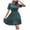 Green Womens Summer Dress, variant on USSUMA Sundresses for Women Leopard Print Short Sleeve Casual Dresses for Women Ruffle Flowy Swing Mini Dresses Women Summer V Neck Beach Dresses Wedding Guest