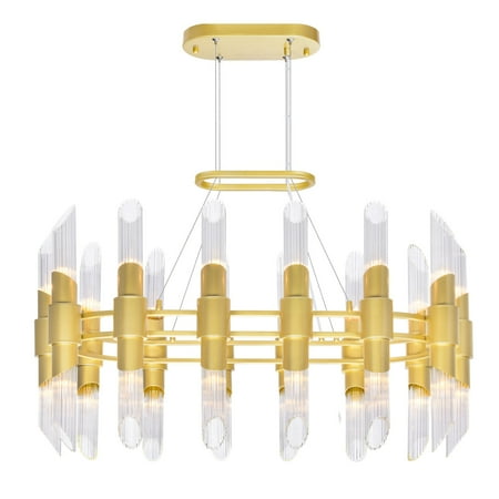 

28 Light Chandelier with Satin Gold finish