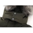 thumbnail image 3 of GGleaf Men's Puffer Coat Thickened Padded Winter Jacket Hooded Parka with Detachable Fur Hood Army Green L, 3 of 7