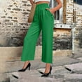 thumbnail image 2 of Kvture Women's Capri Pants Drawstring Casual Palazzo Trousers with Pockets Loose High Waisted Wide Leg Lounge Pants Green XL, 2 of 6