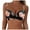 Khaki, variant on Women's Bikini Top Bathing Suit V Neck Adjustable Spaghetti Straps Twist Front (Khaki,XL)