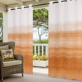 thumbnail image 3 of Orange White Ombre Outdoor Curtains for Patio Waterproof,Windproof Privacy Curtains with Weighted Bottom,Farmhouse Retro Simple Striped Art Outside Drapes for Picnic Garage Yard 54"x84" 1 Panel, 3 of 8