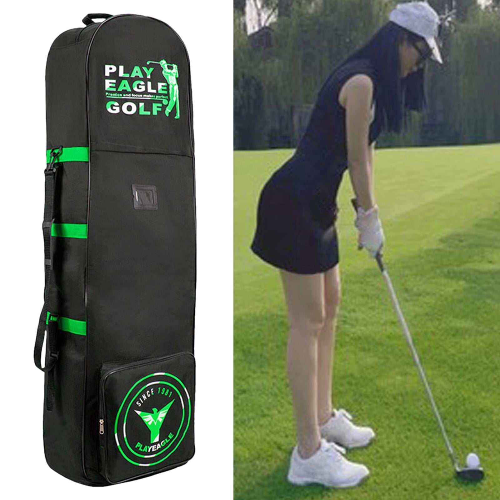 harayaa Airline Golf Travel Bag Golf Travel Cover Zipper Foldable Storage Bag Golf Clubs Green