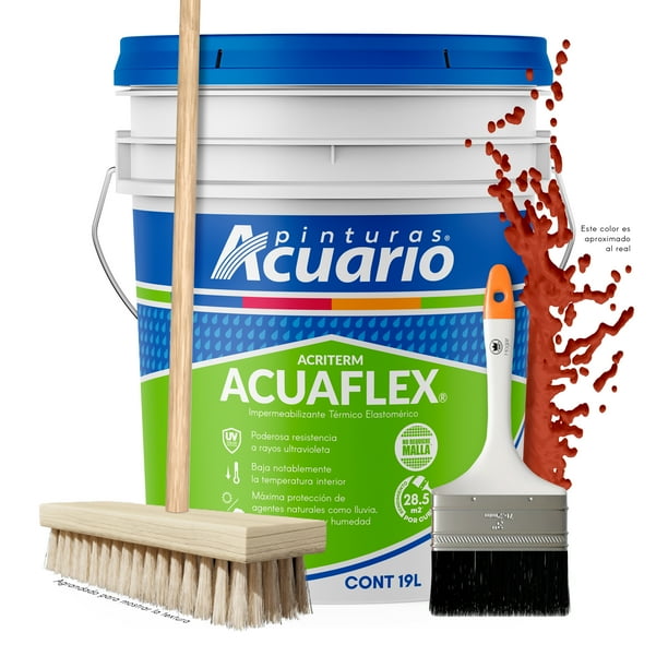 Impermeabilizante Acuario Acuaflex 10 Años 19 Litros Terracota