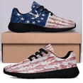 thumbnail image 3 of Fish Fishing American flag Shoes Sneakers Black Size 12, 3 of 7