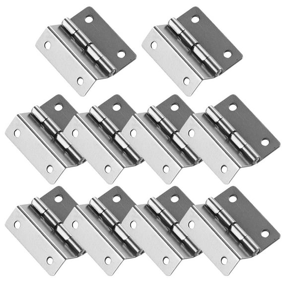 10Pcs Tri-Fold Hinge Nickel Plated Silver Wooden Box Hinge