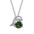 thumbnail image 4 of Dolphin Pendant Necklaces for Women, 1CT Yellow/Blue/Pink Moissanite Diamond Necklace, D Color VVS1 Moissanite Necklaces,925 Sterling Silver Dolphin Necklace with Certificate, 4 of 9