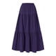 thumbnail image 1 of Falda plisada de algodón y lino para mujer: cintura alta, largo medio, poliéster y spandex, tallas S-XXXXXL, varias tallas, 1 of 5