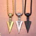 thumbnail image 5 of Collar con colgante de flecha JAMW para hombre hip hop punk rock negro, 5 of 5