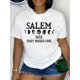thumbnail image 1 of Women's T Shirts Summer Tops Simple Heart Graphic Shirts Sayings Short Sleeve Vacation Casual Blouse Thankful teeSALEM 42.98 meterThey Missed One" Letter Print Crew Neck T-Shirt, Casual Polyester Sh, 1 of 8