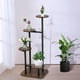 thumbnail image 3 of Soporte para Flores de Hierro,Estante para plantas de metal con escalera de 4 niveles, Bandejas de madera, Estantes de jardín, para plantas para la sala de estar macetas, balcón - 02 esquí esquí Gafas de esquí, 3 of 5