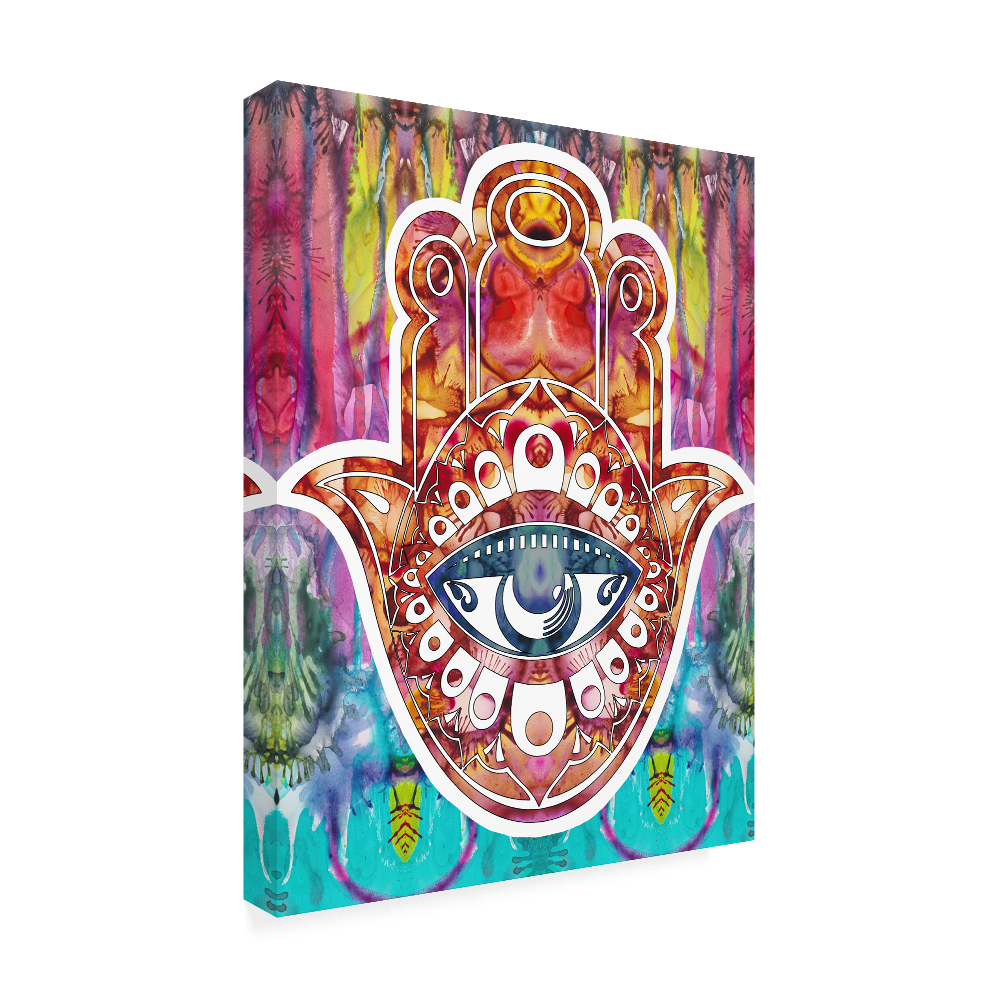 Trademark Fine Art 'Hamsa Abstract Color' Canvas Art by Dean Russo