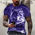 thumbnail image 6 of Men's Summer New Animal Wolf T-shirt 3D Printed Large Classic Retro Short Sleeved Top Harajuku Men's Clothing T-shirt, 6 of 6