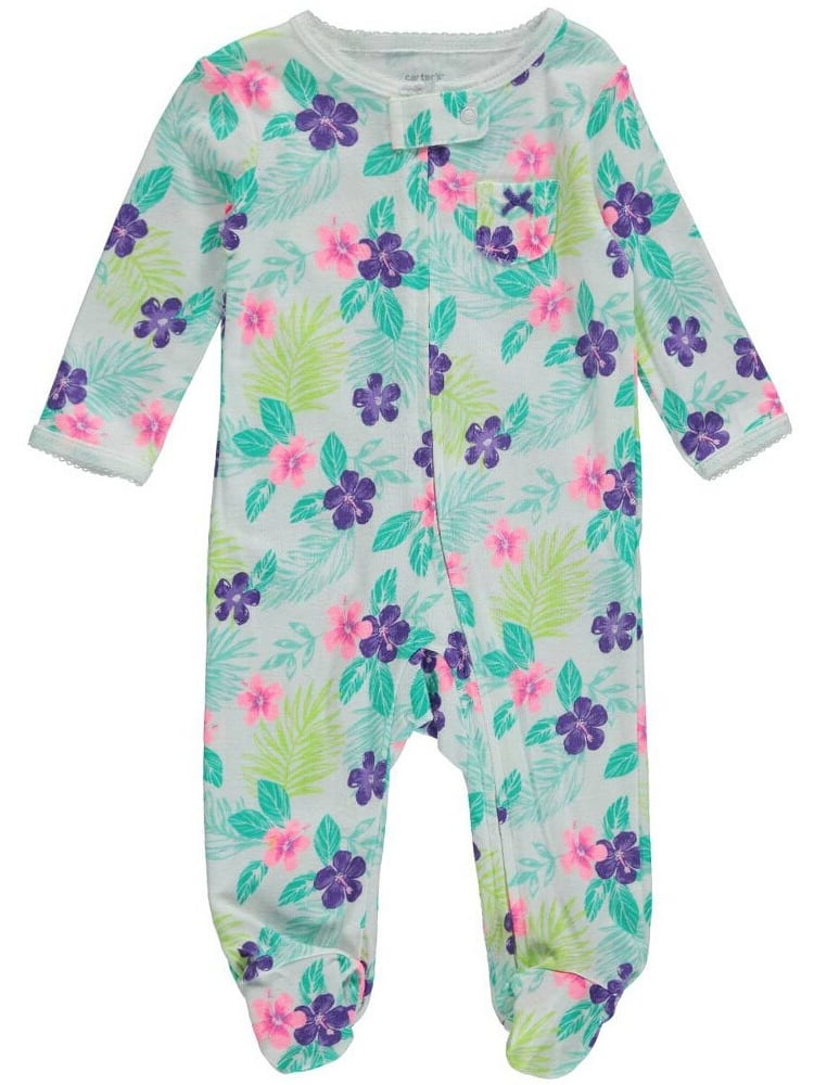 Carters Baby Clothing Outfit Girls Sleep & Play Floral - Walmart.com