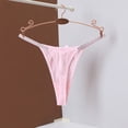 thumbnail image 4 of COMVALUE Seamless Thongs For Women Soft Comfortable No Show Underwear Sexy Breathable T-Back Bikini Thongs Underwear 2026 (M, Pink), 4 of 4
