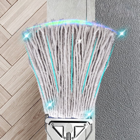 SEWCHICS Cotton Mop for Hardwood and Tile, Assorted Color, Easy Operate, Absorbent, Long Handle
