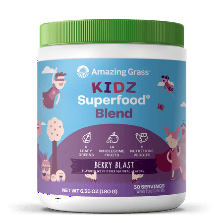 UPC 829835000333 product image for Amazing Grass  Kidz Superfood Powder Blend  Berry Blast  6.35 oz  30 Servings | upcitemdb.com