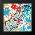 thumbnail image 2 of Grey, Jace 12x12 Black Modern Framed Museum Art Print Titled - Peace 2, 2 of 5