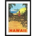 thumbnail image 2 of Art.com Hawaii, Cruise Liner, Girl on Beach Path Art Print, Black Frame Wall Art, 17" x 23", 2 of 5