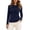 Navy, variant on Jamicy Long Sleeve Shirts for Women Fashion Solid Color Winter Base Underwear Top Layering Undershirt Y2k Basic Tees 2026