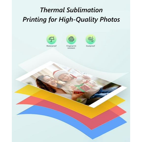 YUYAN-Yoton Photo Paper Gloss 6"x4" Vivid Color Picture Paper 54 Count and 1 Ink Ribbon, for YP01 Photo Printer
