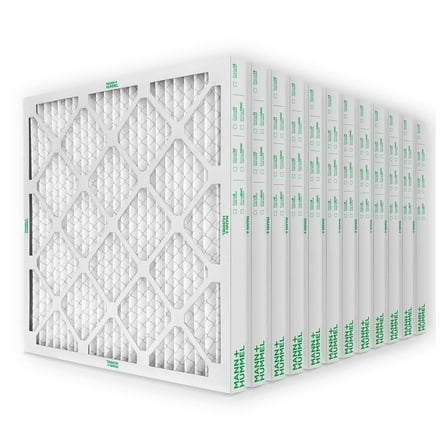 20x20x2 MERV 8 Pleated AC Furnace Air Filters. Case of 12. Actual Size: 19-1/2 x 19-1/2 x 1-3/4