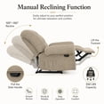 thumbnail image 4 of Aukfa Overstuffed Manual Recliner Chair, Upholstered Glider Lounge Armchair with Footrest for Bedroom Reading,Camel, 4 of 9