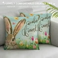 thumbnail image 3 of Nawypu  Cute Bunny Easter Outdoor Lumbar Pillow Covers, Farmhouse Spring Easter Egg Bunny Decor Lumbar Pillows Colorful Happy Easter Egg Rabbit Ear Pillows for Couch Porch, 3 of 5