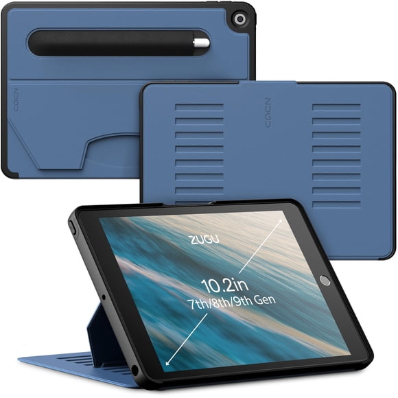 ZUGU CASE for 10.2 Inch iPad 7th / 8th / 9th Generation Case (2021/2020/2019), Protective, Thin, Sleek Design, Magnetic Stand, Sleep/Wake Cover, Magn