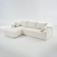 thumbnail image 2 of Extra large, minimalist, white - 22.44 - inch deep seat relaxation - Living room area - Wrinkle - resistant, easy - to - use sofa, 2 of 6