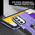 thumbnail image 5 of YEYKX Case for Samsung Galaxy A54 5G, Ring Holder Kickstand Anti-Fingerprint Non-slip Anti-Drop Heavy Duty Defender Rugged Case Cover for Samsung A54 5G Phone 6.4 inches,Purple,For Galaxy A54(5G), 5 of 10
