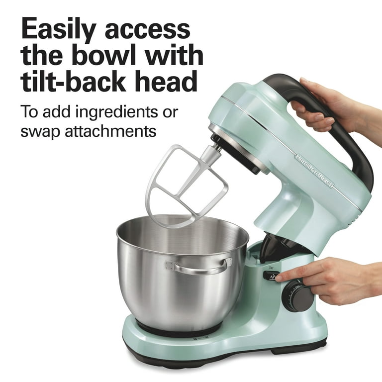 Hamilton Beach Stand Mixer, 300W, 7 Speeds, 4Qt Stainless Hamilton Beach Stand Mixer, 300W, 7 Speeds, 4Qt Stainless