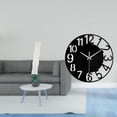 thumbnail image 2 of Pantalla de lámpara de pie de papel para sala de estar y reloj de pared acrílico decorativo, silencioso, fácil de leer, sencillo, redondo, grande, par, 2 of 8