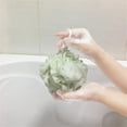 thumbnail image 4 of MODANU 4 Pack Large Mesh Loofah Sponge Bath Pouf Puff Shower  Mesh Shower Pouf for Women and Men, Multicolor, 4 of 6