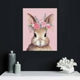 thumbnail image 4 of Awypu Bunny Rabbit Wall Art Print,Pink Bunny Nursery Prints Girl Room Decor,Flower Animal Nursery Decor,Rabbit Wall Art for Nursery Decor Girls Room Bedroom Kitchen Kid's Room, 4 of 4