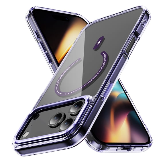 Magnetic for iPhone Air Case, [Compatible with MagSafe] [Raised Camera Protection] [10FT Drop Protection] Non-Yellowing Shockproof Hybrid Rubber Protective Slim Phone Case,Purple