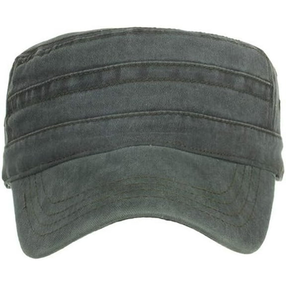 CoCoMangos Mens Cotton Basic Flat Top Caps Summer Washed Cadet Vintage Unisex Baseball Cap Adjustable Military Outside Hats