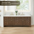 thumbnail image 4 of Altair-12 Double Bathroom Vanity in Brown Oak Grain White Engineered Stone Countertop, 4 of 14