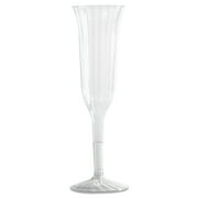 WNA Classic Crystal Plastic Champagne Flutes, 5 oz., Clear, Fluted, 10 Pack by WNA, INC.