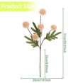 thumbnail image 3 of Artificial Pompon Mum Flowers - 20" Small Mini Champagne 5 Heads Chrysanthemum Ball with Stems for DIY Wedding Bouquets, Centerpieces & Home Table Decor, By Preplabs, 3 of 5