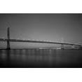 thumbnail image 2 of Highsmith, Carol 24x17 White Modern Wood Framed Museum Art Print Titled - San Francisco Oakland Bay Bridge at dusk San Francisco California, 2 of 4