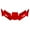 Red, variant on Lightweight Motorcycle Aerodynamic Wing Attachment Strong ABS Motorcycle Fairing Accessory Suitable for Bikes
