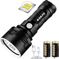 thumbnail image 1 of Tignapoo Ultra-Bright P70 LED Flashlight with USB Charging, Waterproof, Durable Aluminum Alloy, Long-Range Focus, Includes 26650 Lithium Batteries and USB Cable, 1 of 5