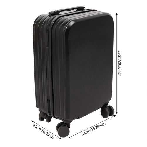 20-Inch Carry on Luggage, Hardside Suitcase with 88LBS Massive Load Capacity IATA Compliant, 360° Spinner Wheels & 2-Stage Handle for Men Women, Black