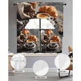 thumbnail image 3 of Coffee Bread Swag Valance for Window, 3 Piece Modern Hot Coffee Cup Croissant Light Filtering Swag Curtain Rod Pocket Kitchen Curtain Valance for Bedroom 3 Piece, 3 of 6