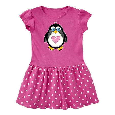 

Inktastic Valentines Day Penguin Love Heart Gift Gift Toddler Girl Dress
