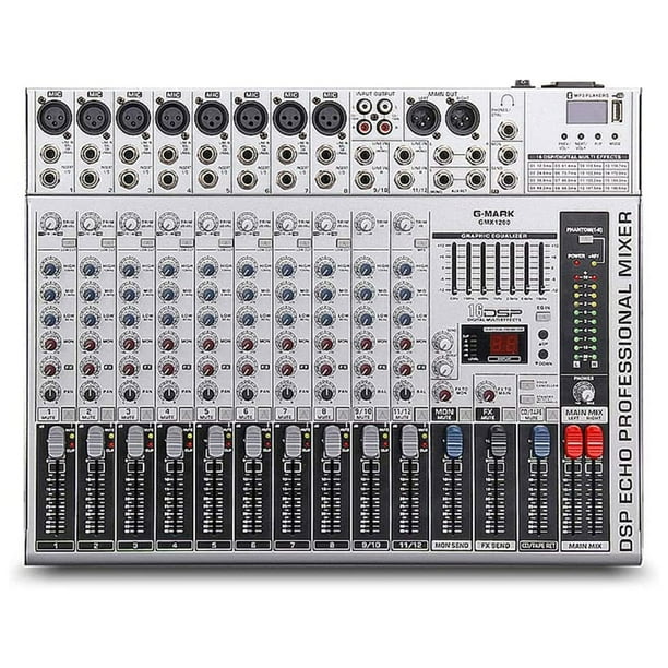 G-mark Mr80s Professional 8 Channel Audio Mixer Console W/ Mp3