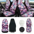 thumbnail image 2 of Yuyamidu Pink Butterfly Car Front Seat Cover Set 12 PCS Flower Bucket Seat Covers Armrest Pad Steering Wheel Cover Seat Belt Pads Trash Can Air Vent Pocket Rearview Mirror Cover Cup Mat Keychain, 2 of 7