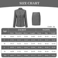thumbnail image 5 of AZoiNM Women's Business Skirt Suit Set, 2-Piece Long Sleeve Blazer & Pencil Skirt, Two-Button Professional Workwear with Real Pockets, Dark Gray, 5 of 16