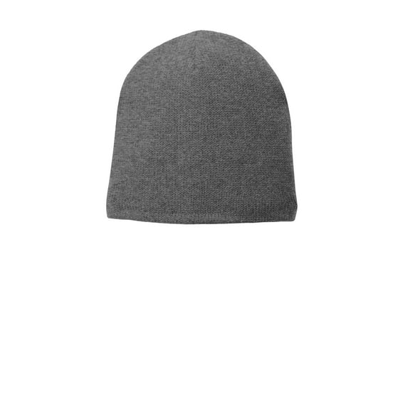 Port & Company Fleece-Lined Beanie Cap. Cp91l , CP91L , Athletic Oxford , One Size